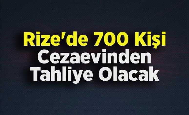 Rize'de 700 Kişi Cezaevinden Tahliye Olacak